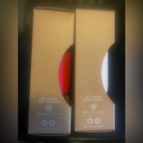 Stanley Mini Quencher Combo Rose Quartz & ELF Red Delicious Ornament Keychains - Picture 3 of 5